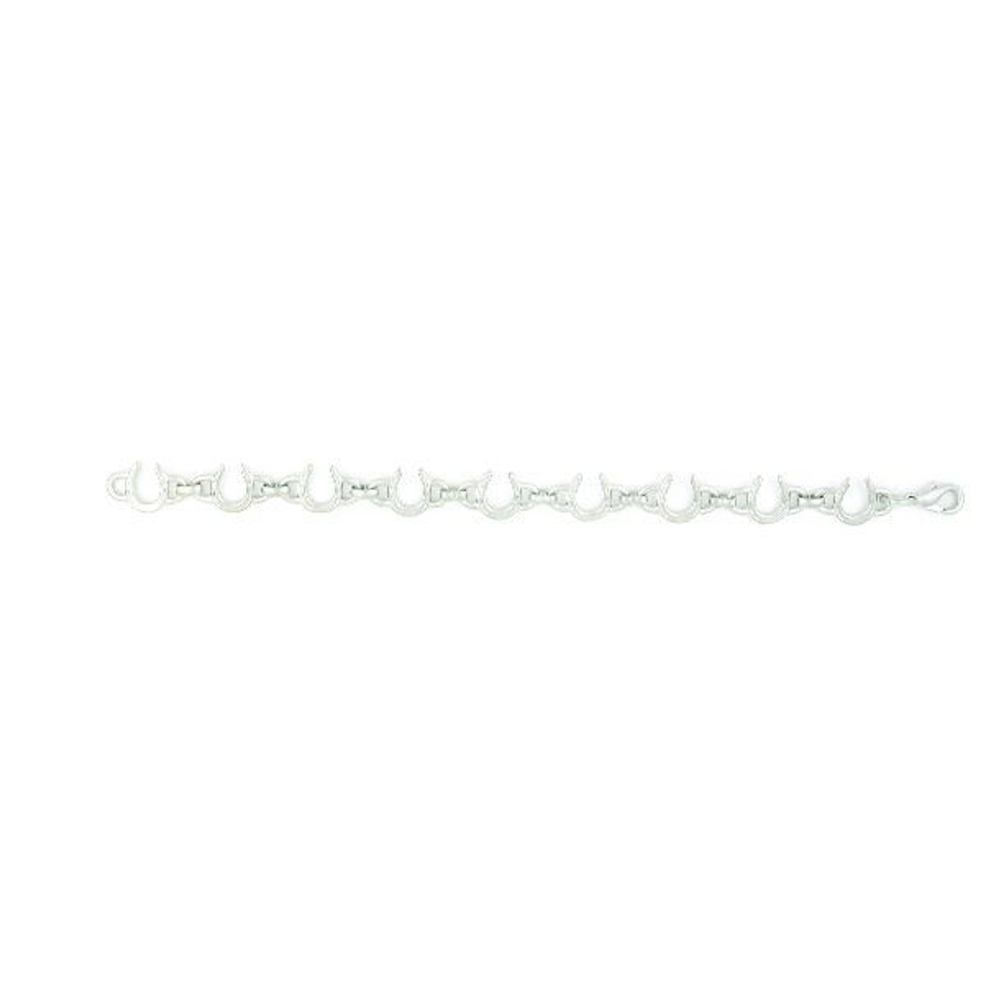 Finishing Touch Linked Horseshoe Bracelet Silver