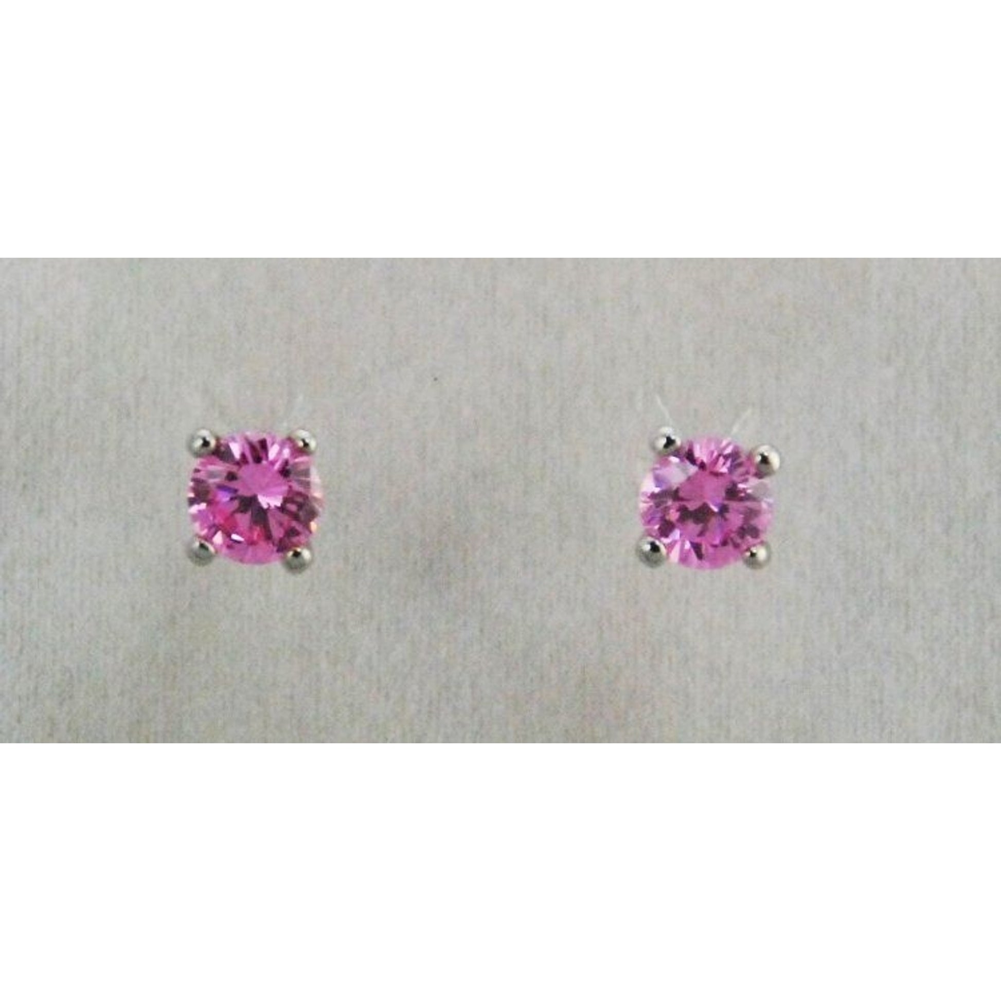 Finishing Touch 6.5 Mm Cz Stud Earrings Silver