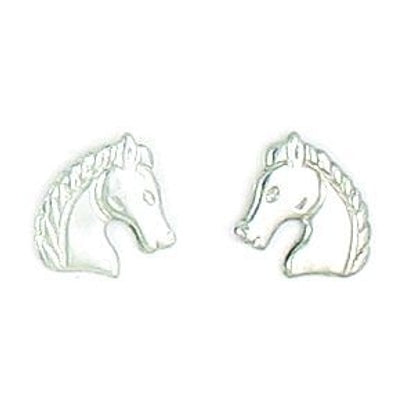 Finishing Touch Regal Horse Head Earrings Silver