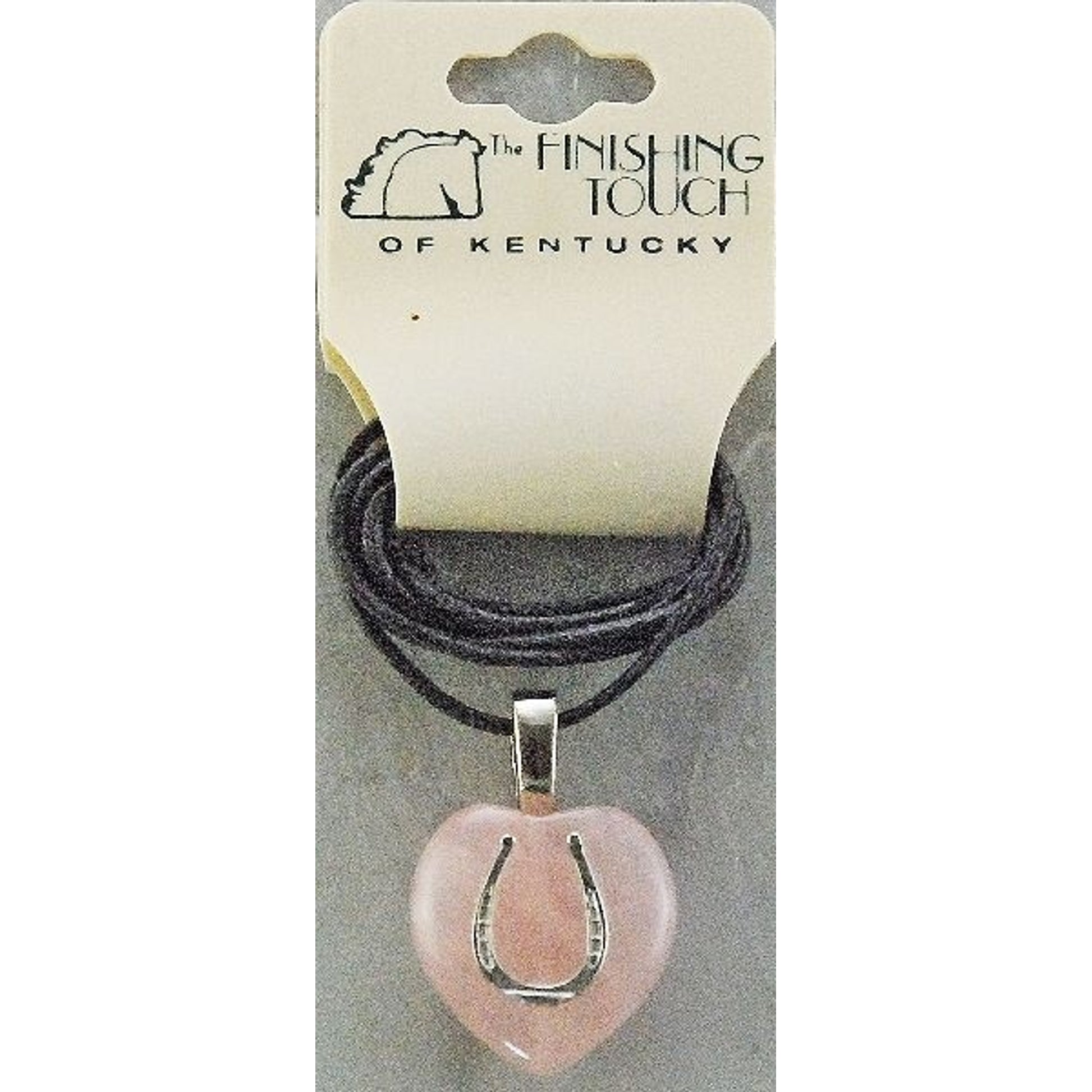 Puffy Heart With Tiny Horseshoe And Bail Silver