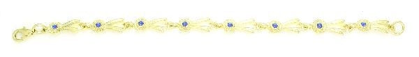 Finishing Touch Small Blue Ribbon Bracelet Gold