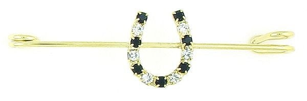 Finishing Touch Crystal Horseshoe Stock Pin Jet