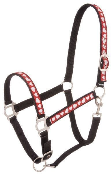 Nylon Halter/Glitter Ribbon Accent/Satin Hardware