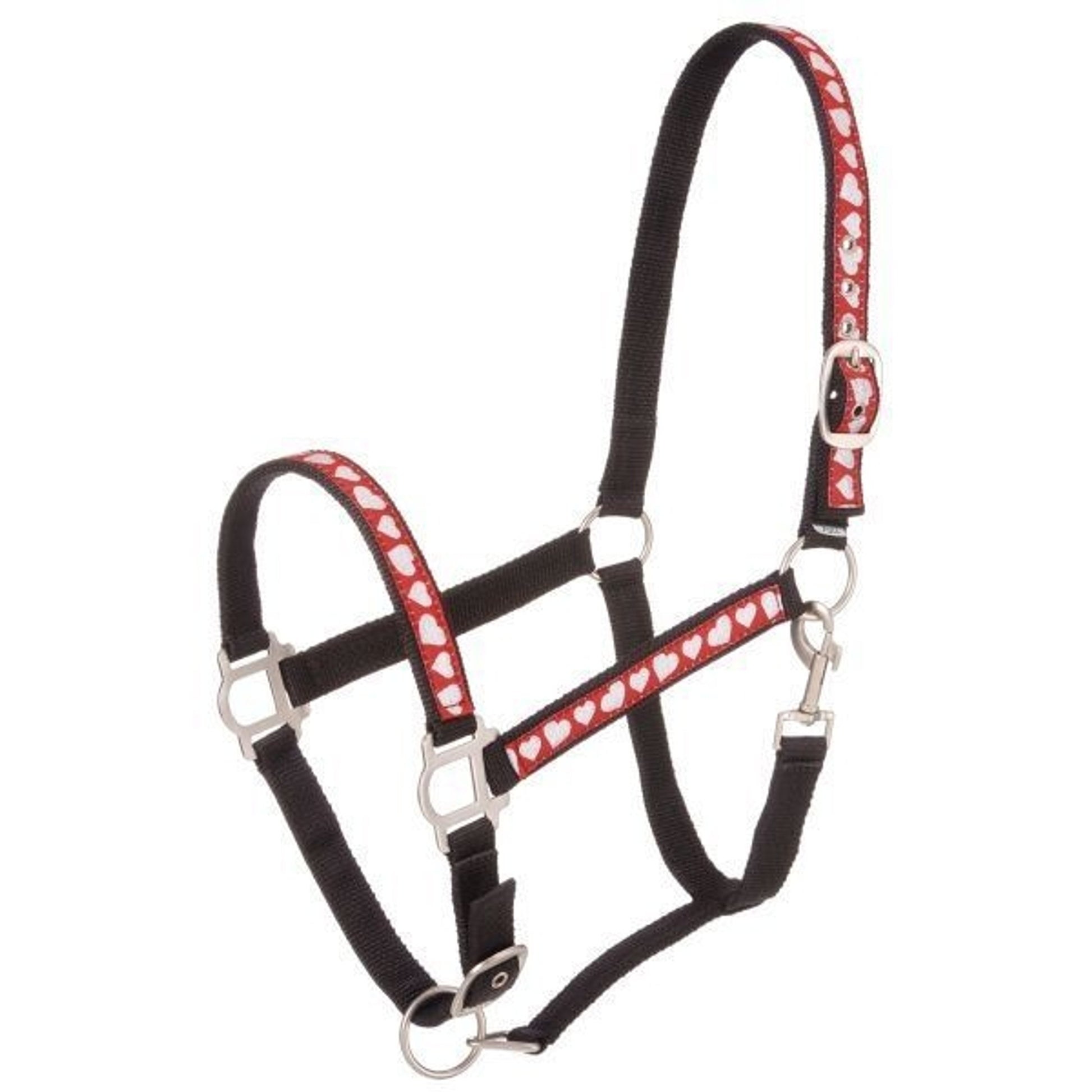 Nylon Halter/Glitter Ribbon Accent/Satin Hardware