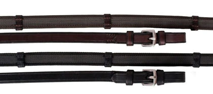 Nunn Finer Sure Grip Reins with Stops 5/8 x 58 Havana