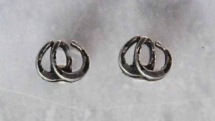 Finishing Touch Dbl Horseshoe Earrings 1/4in