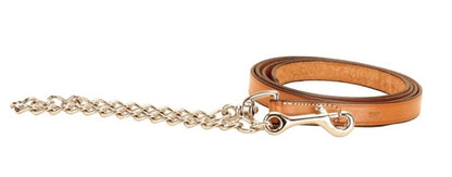 Leather 1 Single Ply Lead /Nickle Plated ChainBrn