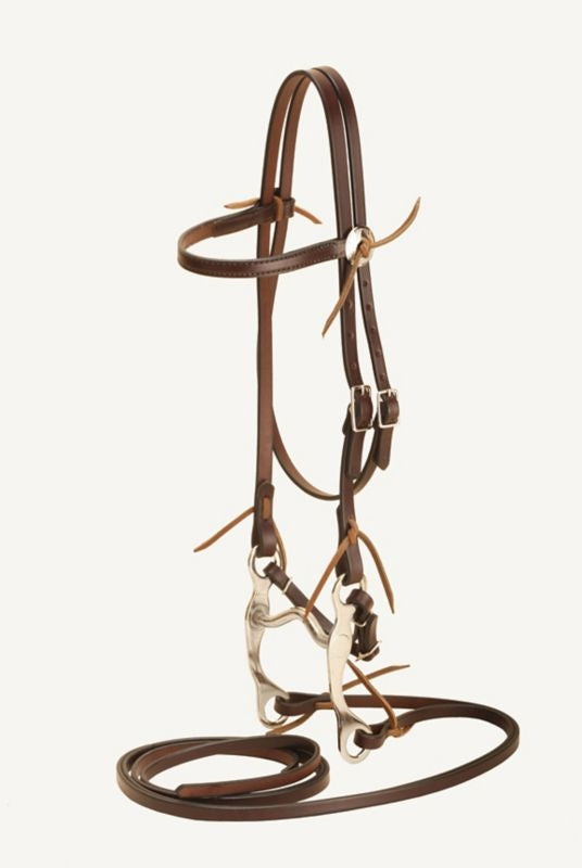 Tory Full Bridle With Curb Bit Horse Bk/Gry