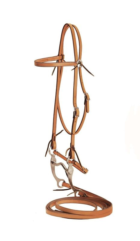 Tory Full Bridle With Curb Bit Horse Bk/Gry