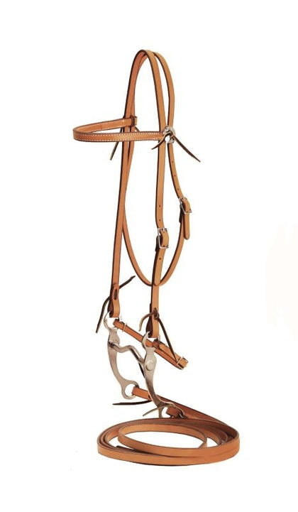 Tory Full Bridle With Curb Bit Horse Bk/Gry