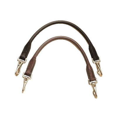 Tory Leather Rolled Grab Strap With Snaps Black