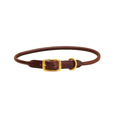 Tory Leather Rolled Leather Dog Collar