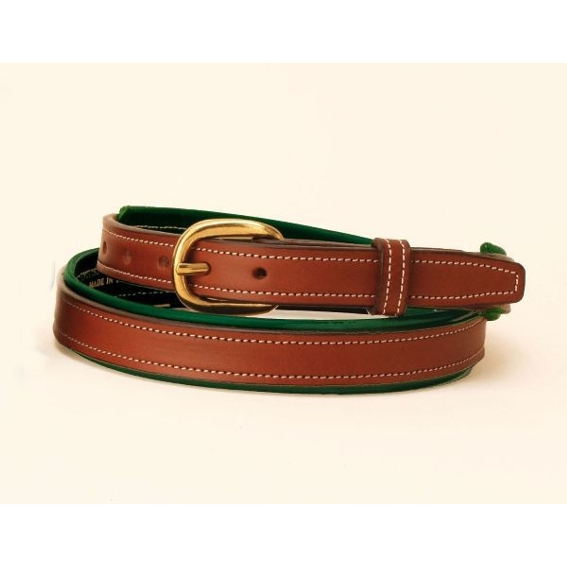 Tory 3/4In 2-Tone Padded Belt 24 Oakbark/Navy
