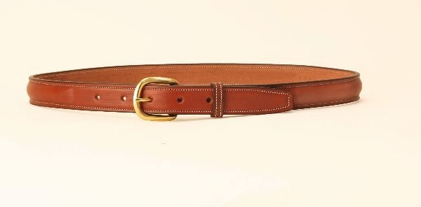 Tory Leather 1 Raised Leather Belt/Brass 28 Oak