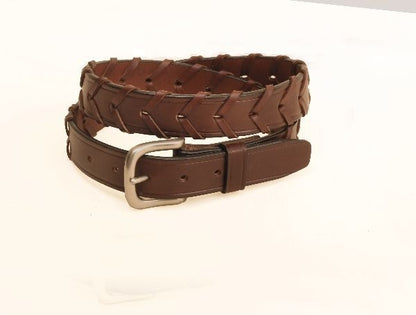 Tory 1 1/4In Laced Belt 28 Bk/Gry