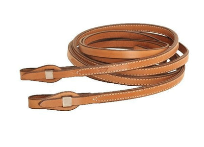Partial Double/Stitched Split Rein 5/7x7 Bk/Gry