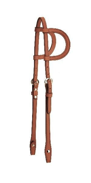5/8In Double Ear Headstall -Chicago Screws Bk/Gry