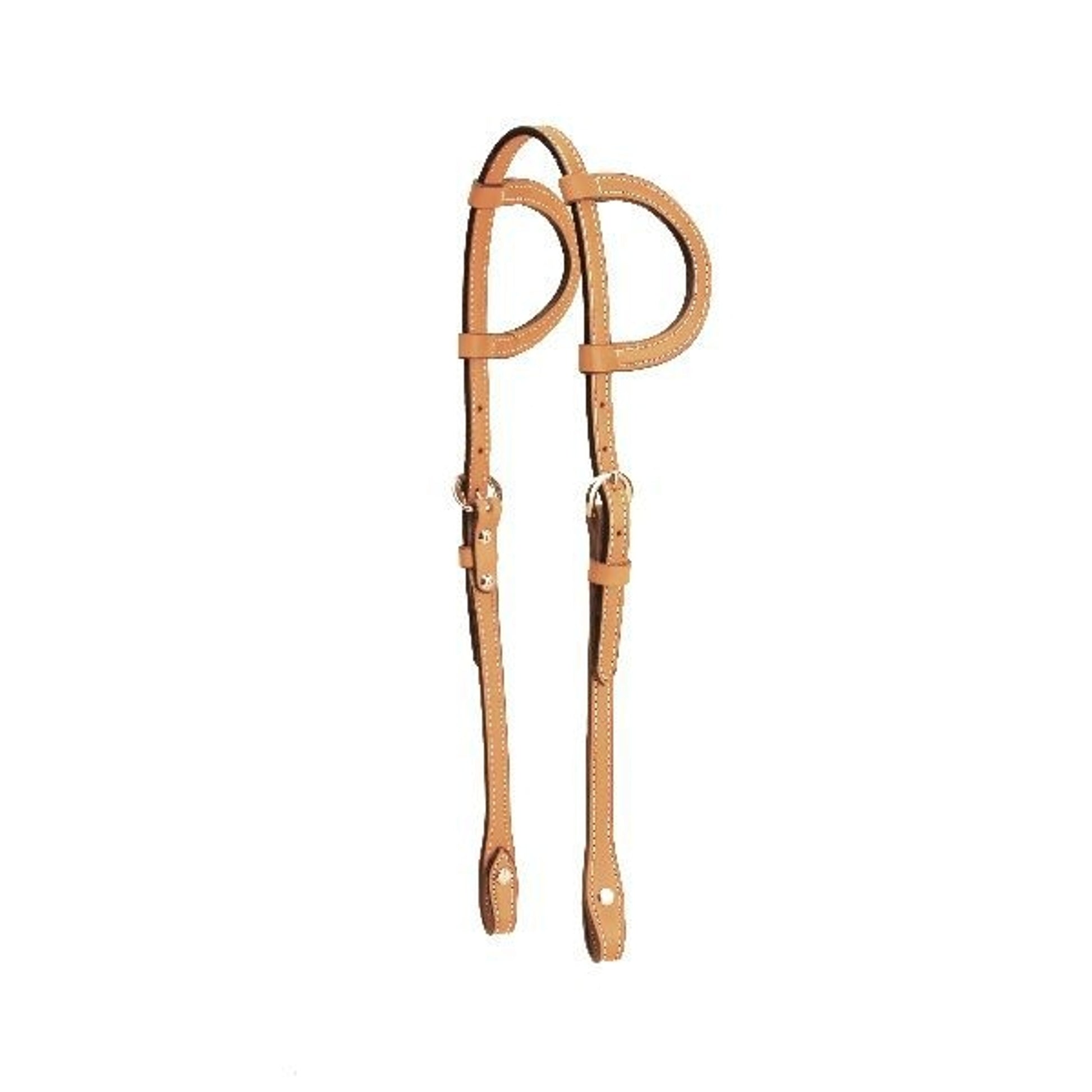 5/8In Double Ear Headstall -Chicago Screws Bk/Gry