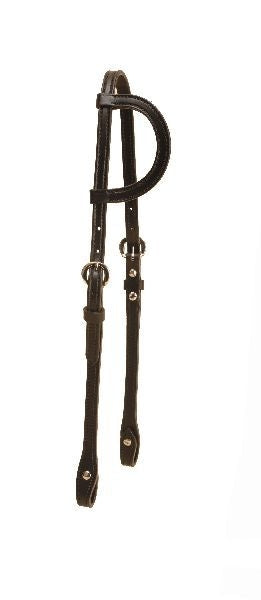 Tory 5/8In One Ear Headstall-Chicago Screw Bk/Gry