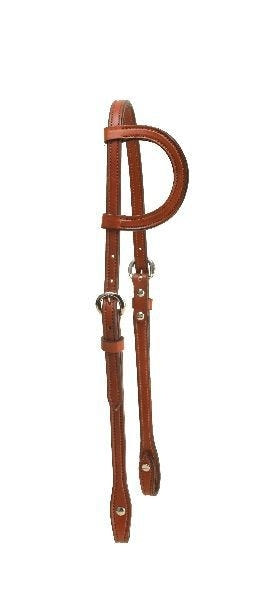 Tory 5/8In One Ear Headstall-Chicago Screw Bk/Gry