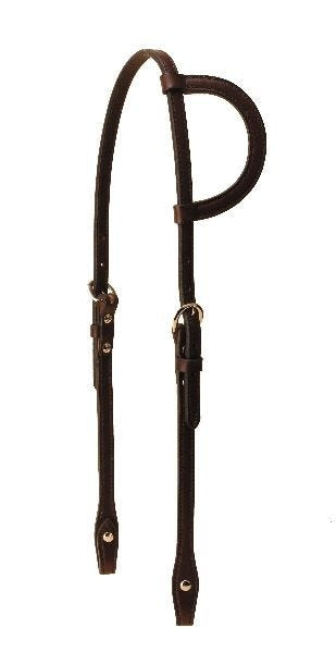 Tory 5/8In One Ear Headstall-Chicago Screw Bk/Gry