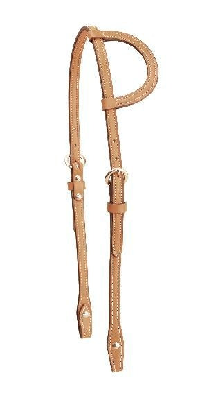 Tory 5/8In One Ear Headstall-Chicago Screw Bk/Gry