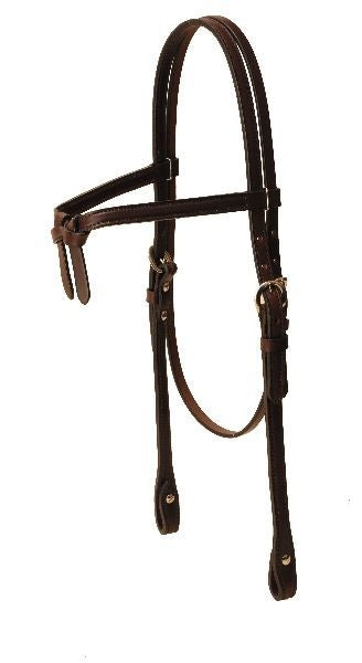Tory 5/8 Brow Knot Headstall Blk