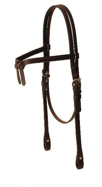 Tory 5/8 Brow Knot Headstall Blk