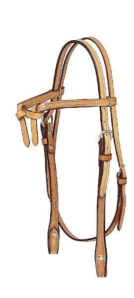 Tory 5/8 Brow Knot Headstall Blk