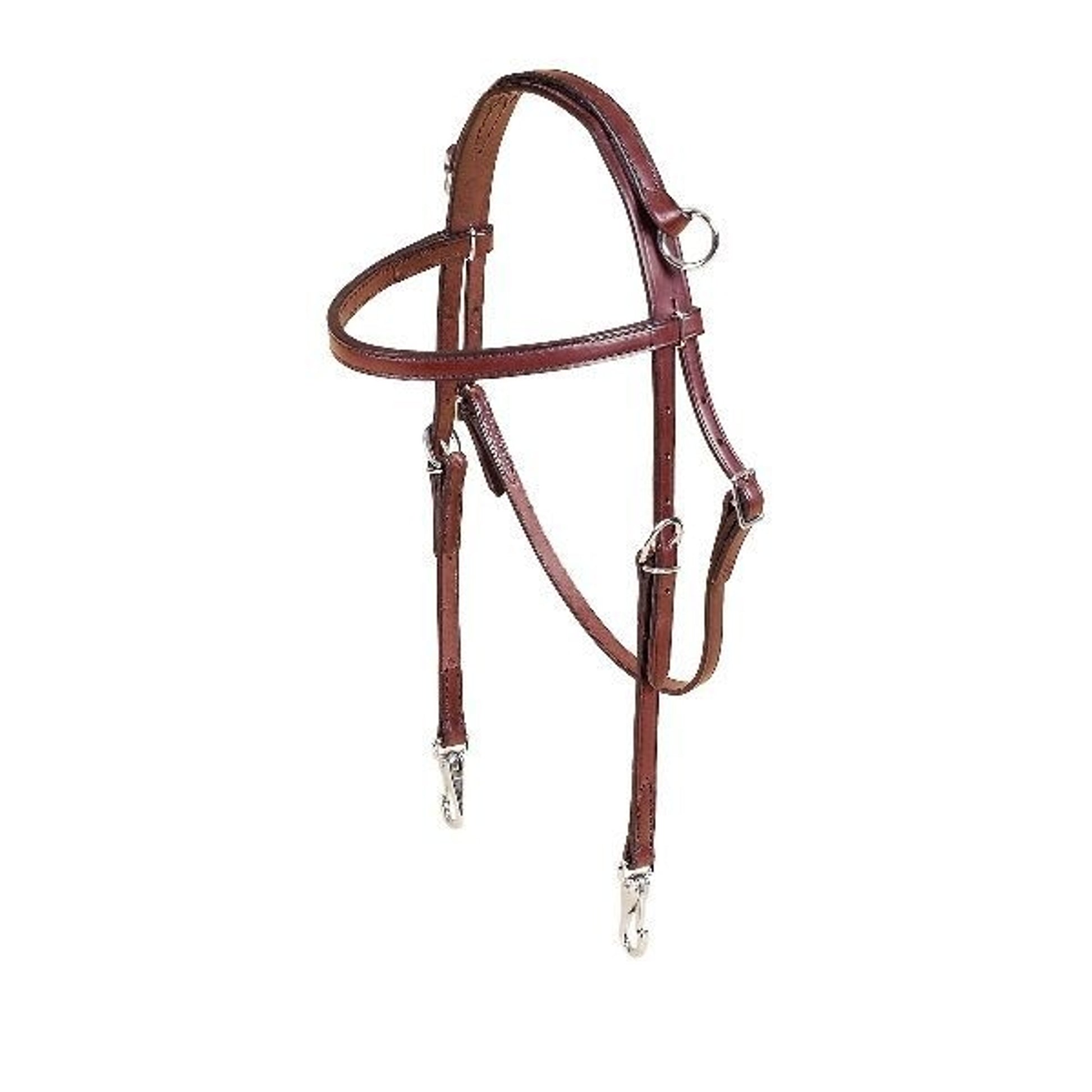 BrowBand Training Headstall-Nickel Snap End Bk/Gry