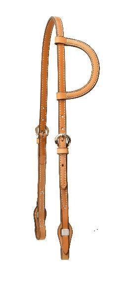 Tory Quick Change One Ear Headstall 5/8in Bk/Gry