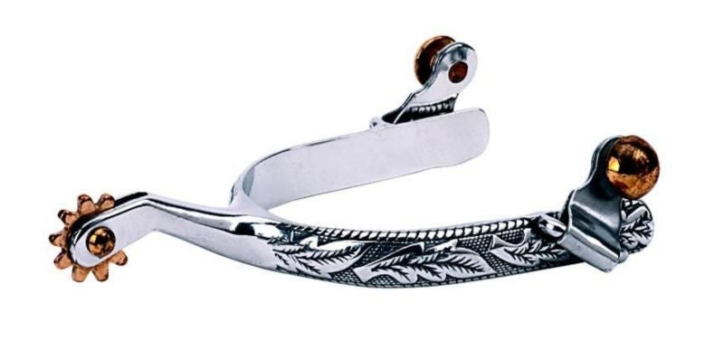 Weaver Ladiefts Roping Spurs With Engraved Band 1.75