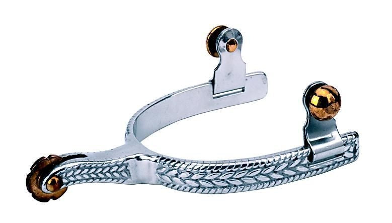 Weaver Ladies Roping Spurs with Engraved Band 2