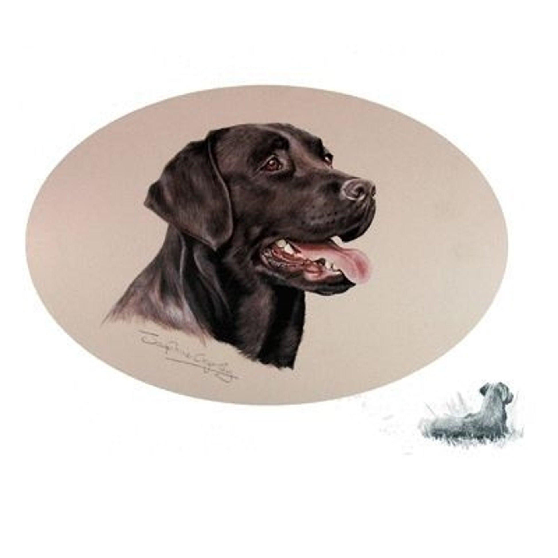 Black Lab by Josephine Copley 9x12.5