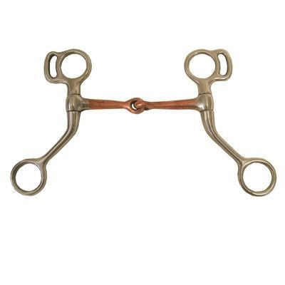 Copper Mouth Mini Horse Training Snaffle Bit 4.25