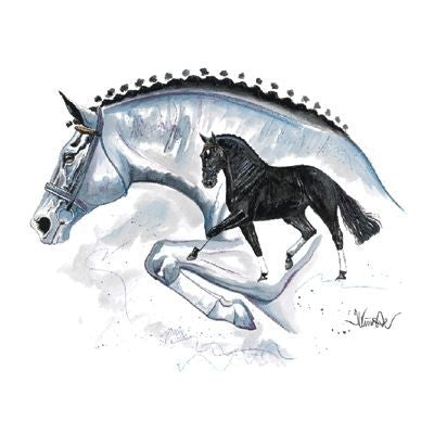 Genua Eventing Horse By Jan Kunster 19.75 x 27.5