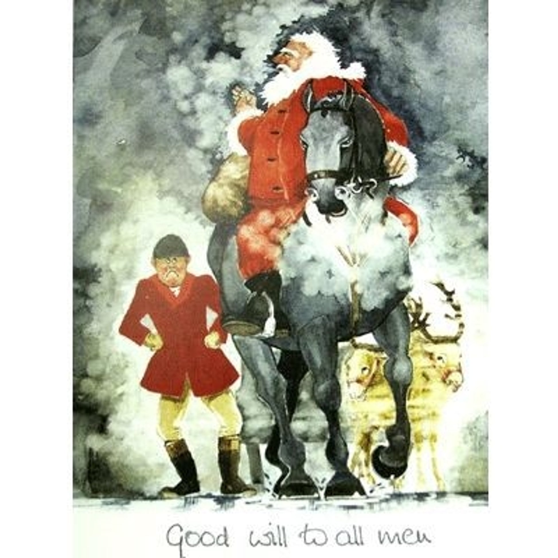 Good Will to all Men Greeting Cards 6Pk