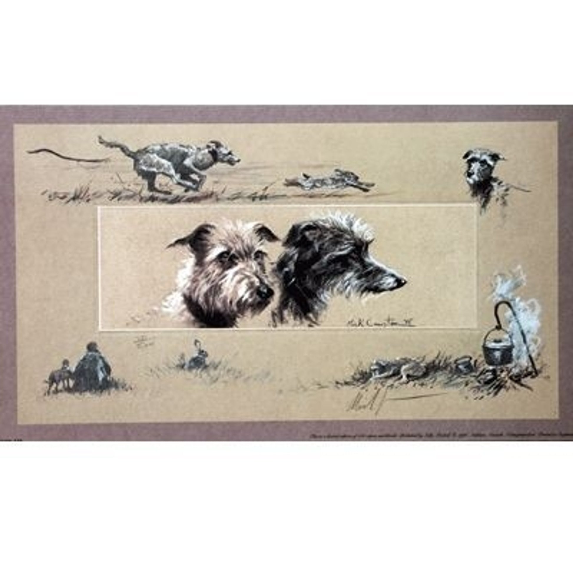 Rough Coat Lurchers By Mick Cawston 14.75 x 8.5