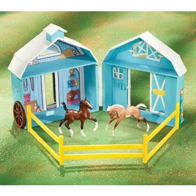 Breyer Stablemates Frolicking Foals Pocket Barn