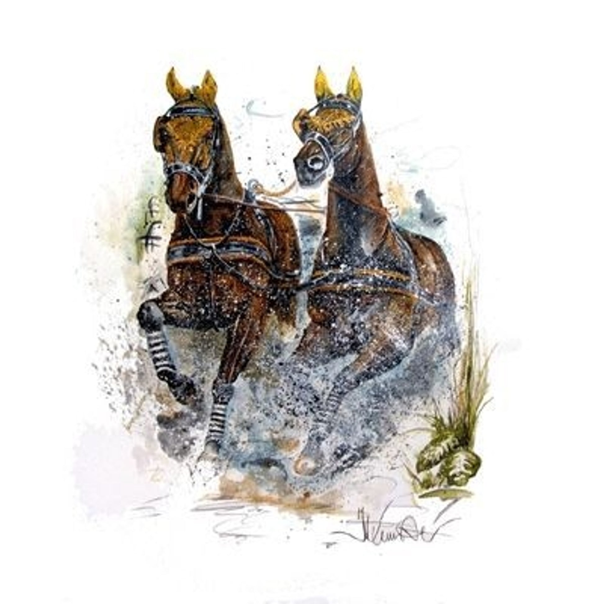Virginia Driving By Jan Kunster 19.75 x 27.5