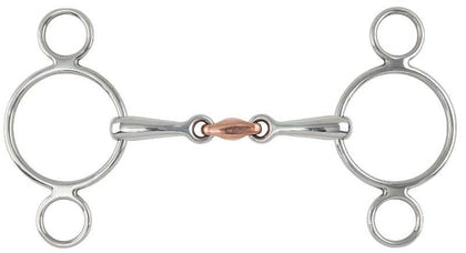 Shires Two Ring Copper Lozenge Gag