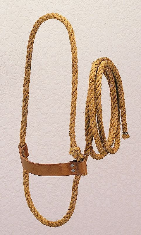 Weaver Sisal Rope Halter with Harness Noseband Tan