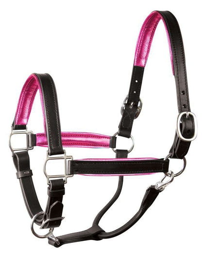 Perri's Soft Metallic Padded Leather Halter