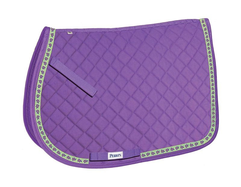 Perrifts Pony Saddle Pad with Ribbon Trim Turtle Ppl