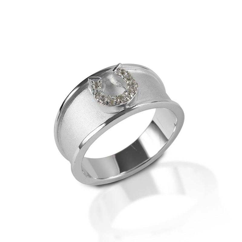 Kelly Herd Sterling Silver Wide Horseshoe Ring 6