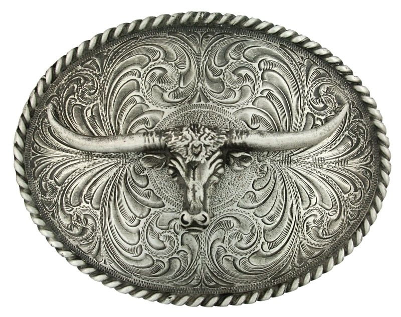 Longhorn Classic Antiqued Attitude Belt Buckle Br
