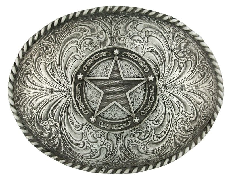 Star Concho Classic Antiqued Attitude Beltbuckle B