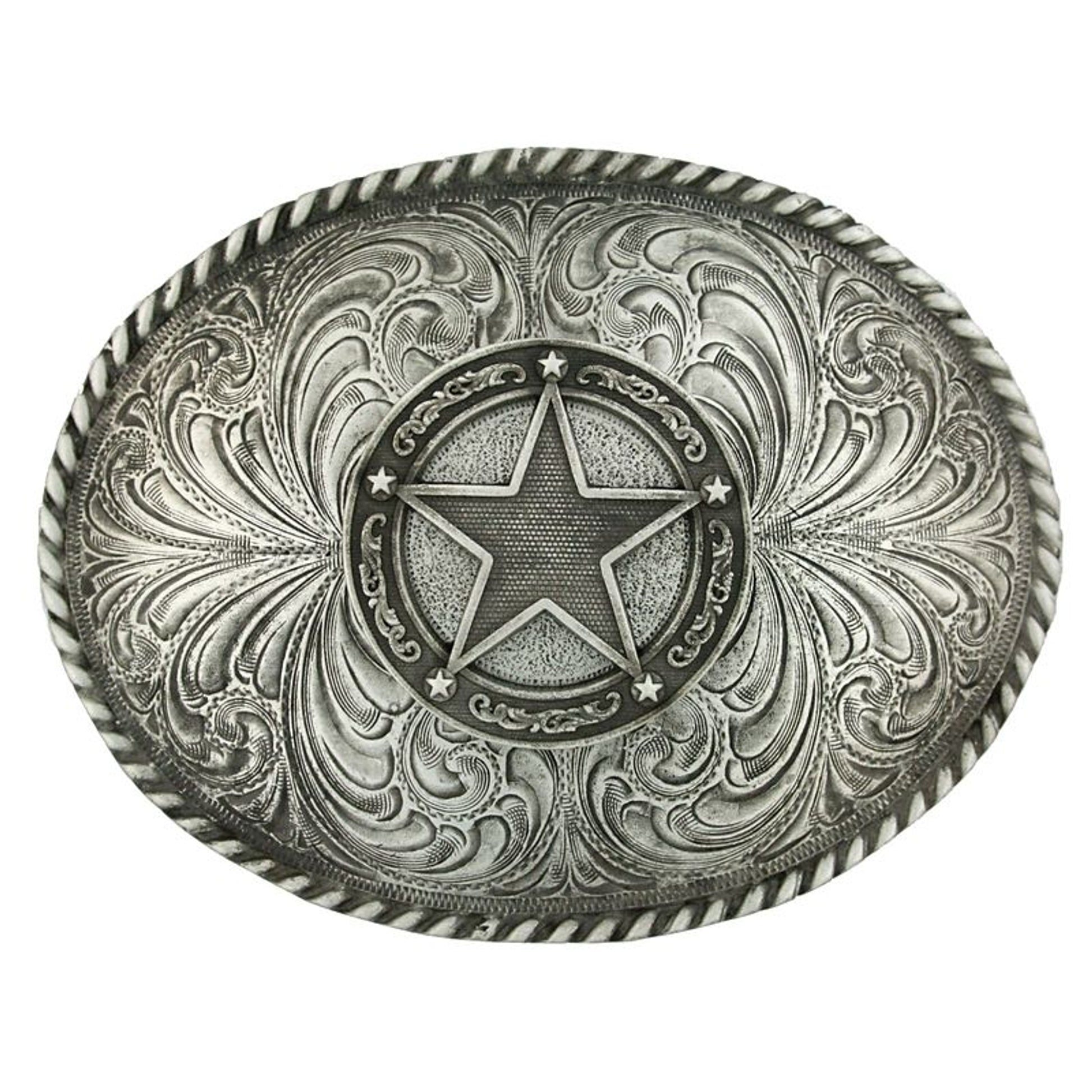 Star Concho Classic Antiqued Attitude Beltbuckle B