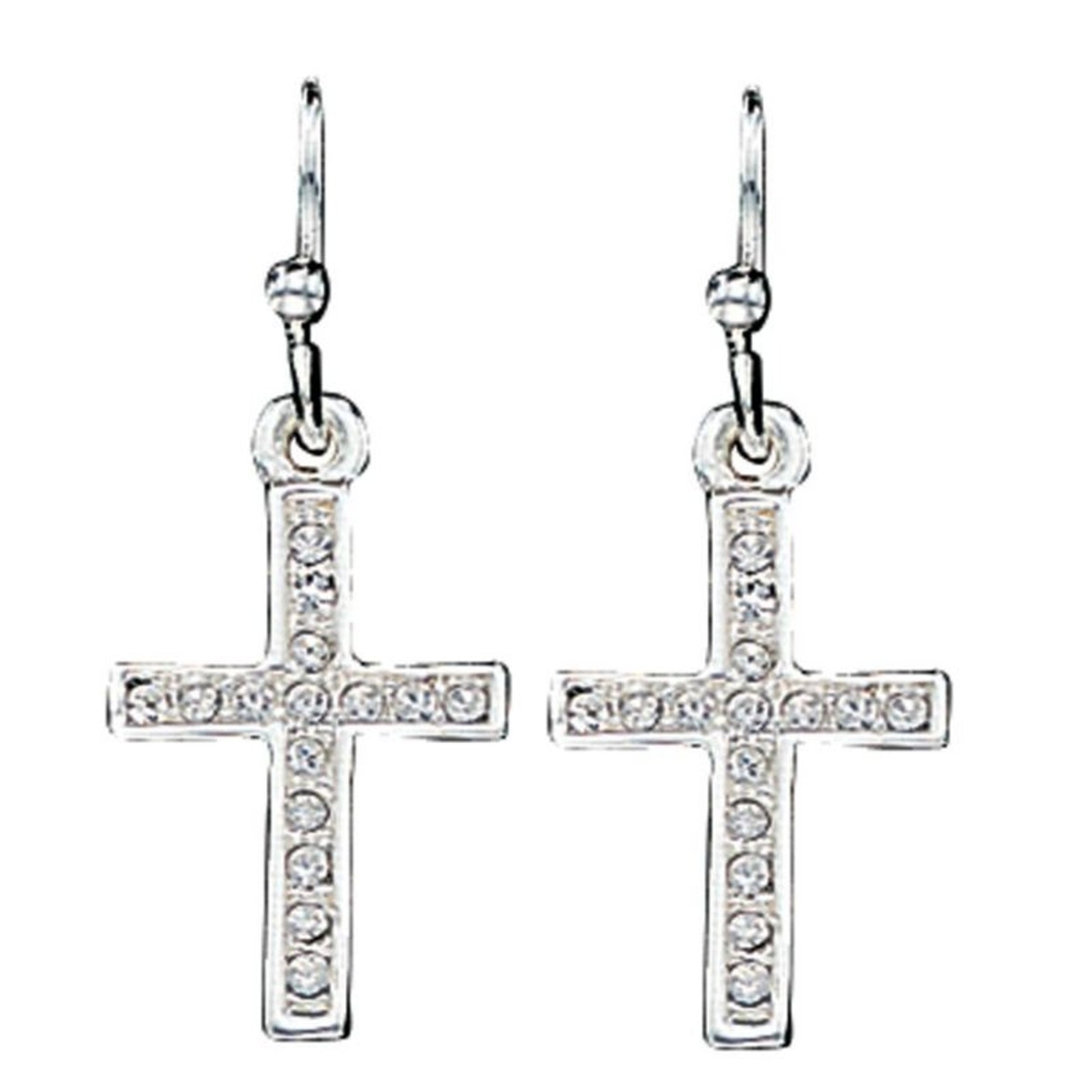 MontanaSilversmith Rhinestone Cross Dangle Earring