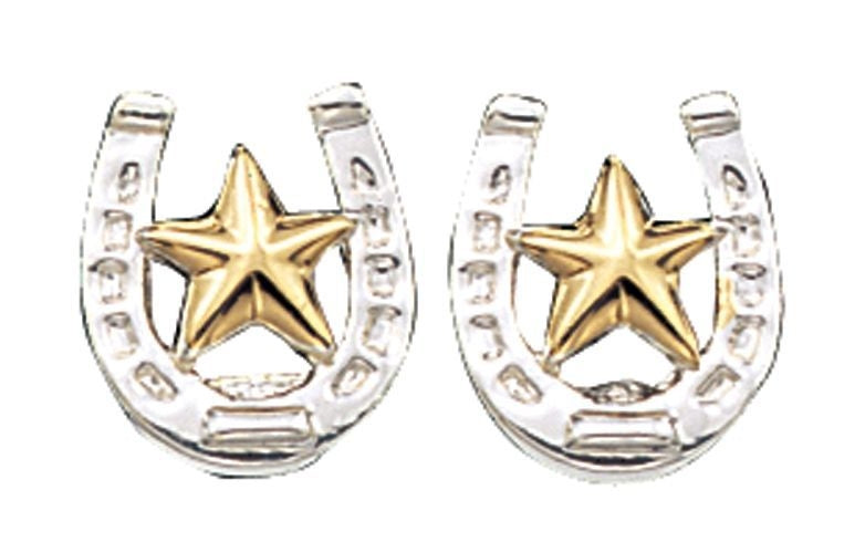 Montana Small Stars And Horseshoe Post Earrings